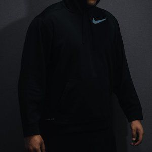 Nike Mens Club Swoosh Hoodie - Black - Athletic